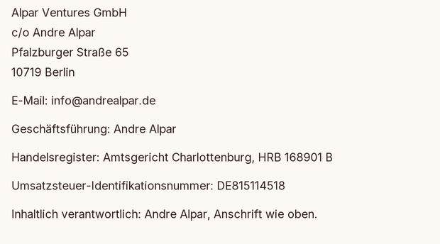 Impressum Daten